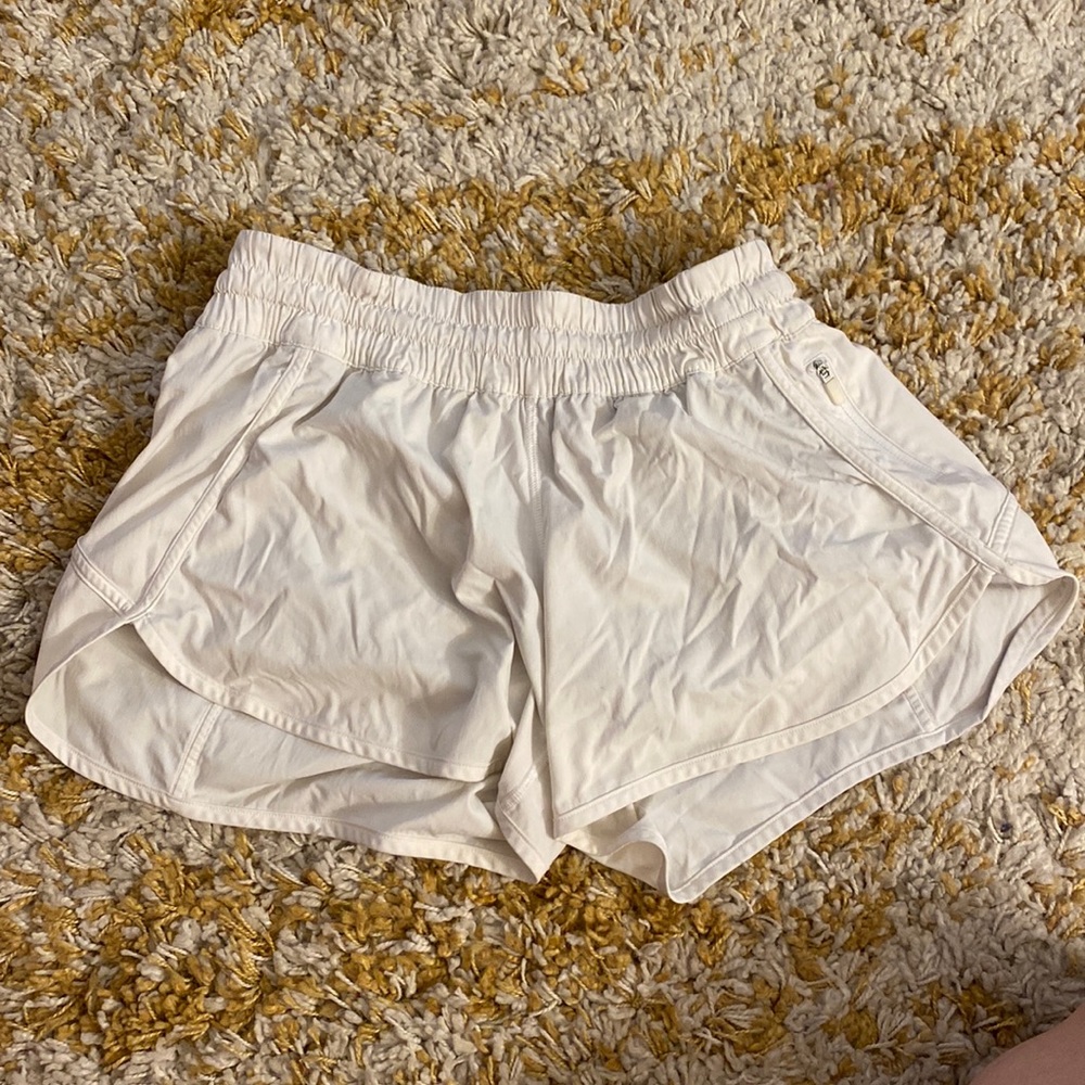 White lulu lemon shorts